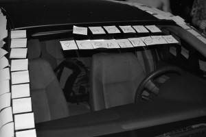 Junior Josh Winton used 2300 sticky notes to ask junior Rene Morrow to Homecoming.