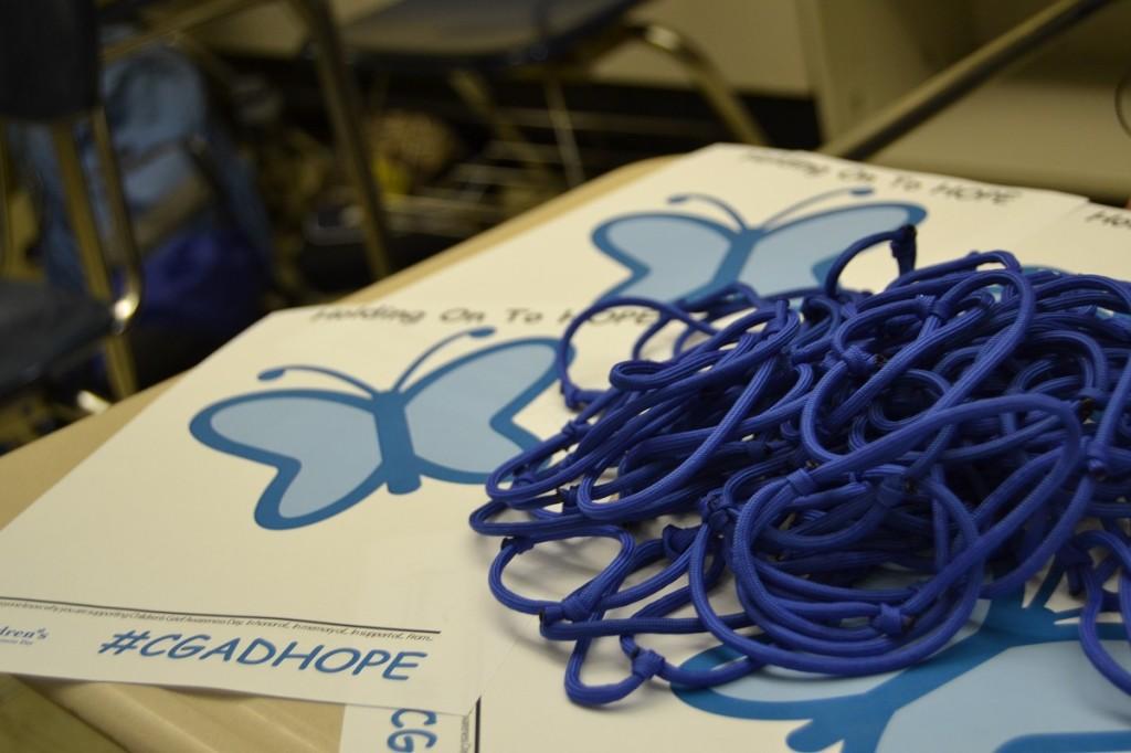 CHS students can help show their support of CGAD by wearing blue and making their own "Holding On Hope" butterflies.