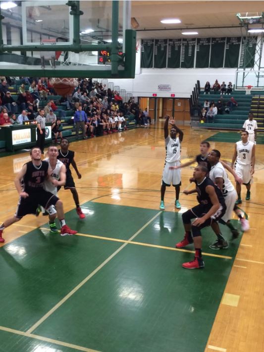 Freshman Deshawn Millington shoots a free throw.