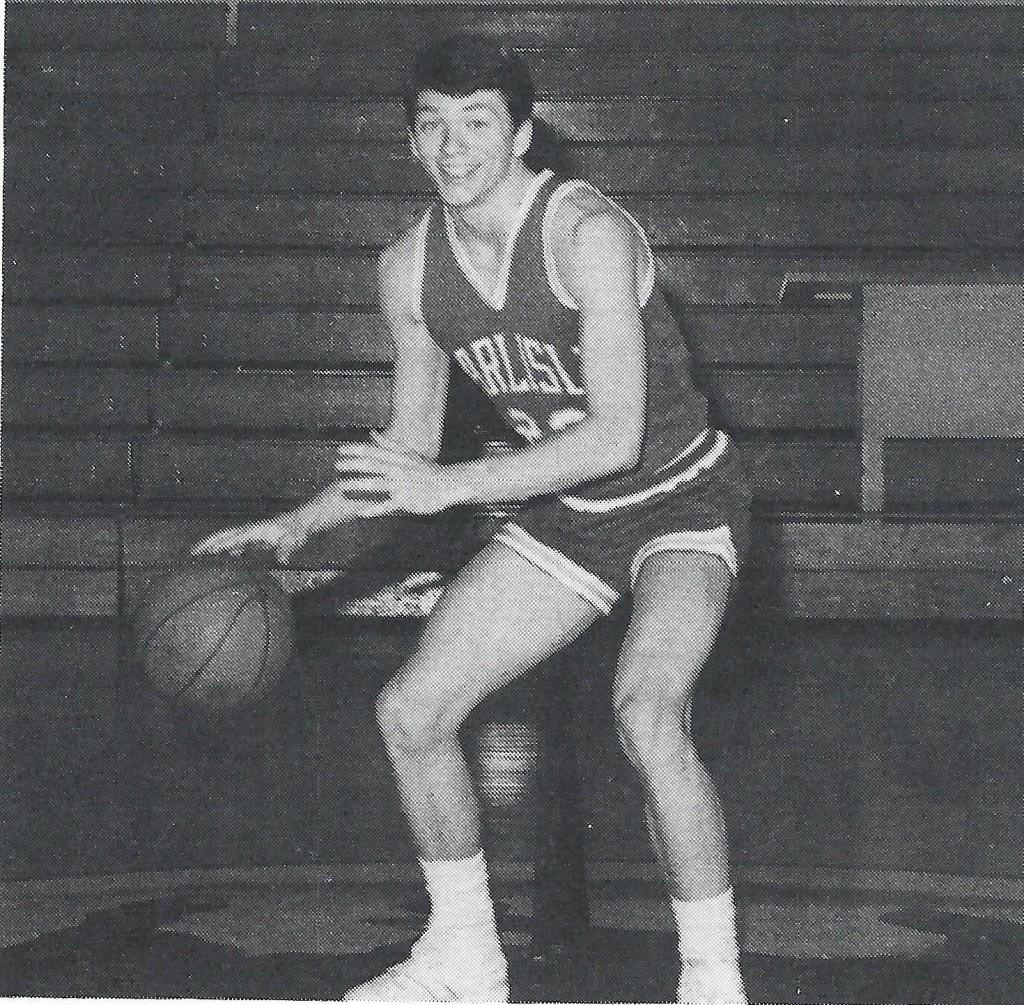 Paul Blackburn's senior year basketball picture during the 1985-1986 season.