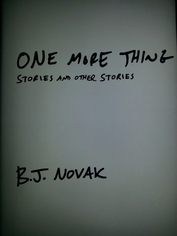 You cant judge a book by its cover: B.J. Novaks debut is more than what meets the eye.