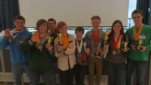 The CHS Academic Decathlon team won dozens of medals at their regional competition.