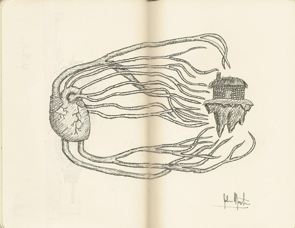 John Morton joined Pandora's Box as a way of "being able to express [him]self." Pictured is one of his pieces, "Commandeered."