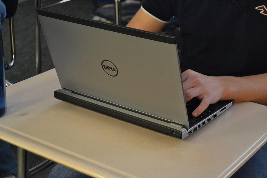District-issued laptops, like the one seen above, help all students achieve.