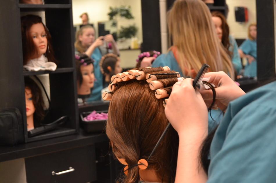 Cosmetology+students+are+practicing+some+of+the+skills+that+may+be+tested+on+the+NOCTI.
