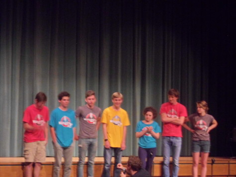 Seniors Ellis Johnson, Griffin Mann, Luke Bateman, freshman Derek Ray, senior Catherine Bloom, Turner Blashford, and sophomore Victoria Liebetrau say their last good-byes to CHS and Wingin' It. 