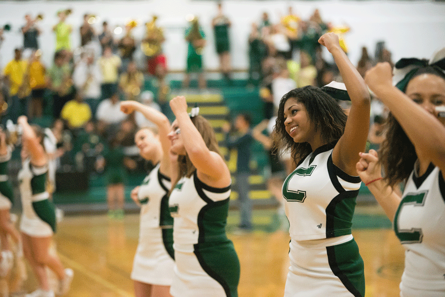 Students+show+off+their+spirit+at+the+Pep+Rally.