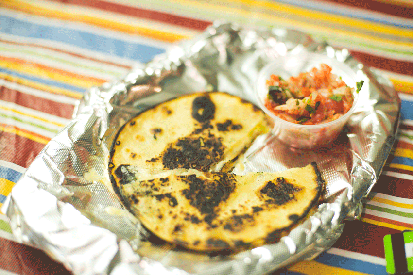 Taqueria Laurita is a new restaurant located on High Street that offers authentic Mexican cuisine, including tacos, quesadillas (shown above), and tostadas.