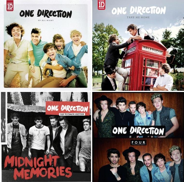 One direction has released four CDs in the past four years. Their newest CD is Four which was realized November 17th 2014. 