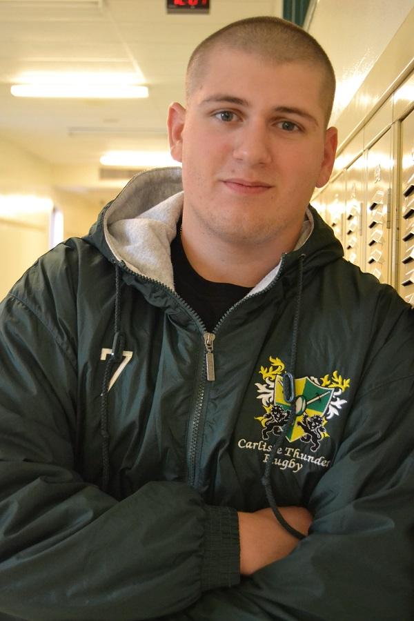 Senior Wyatt Peiper has been on Carlisle Thunder Rugby since 9th grade. 