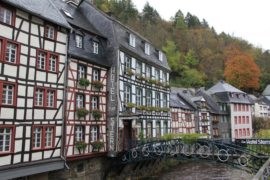 A street like this one in Monschau, Germany can really demonstrate just how different life can look when living overseas.  