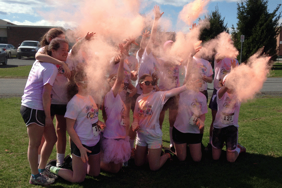 The Color Splash run, held April 11, raised almost $3000 for the Four Diamonds Fund.