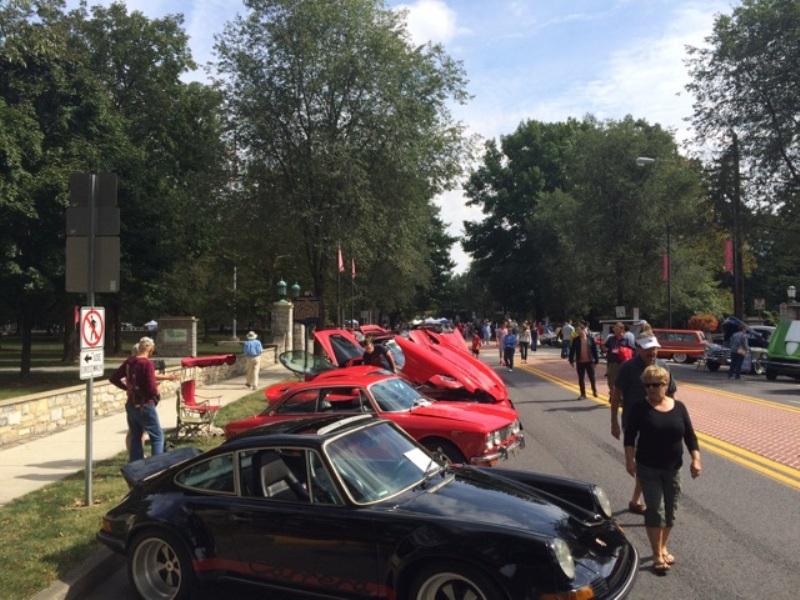 Classic cars were parked up and down High Street for people to admire