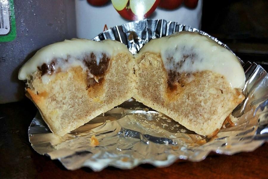 Apple Cider Cupcakes with an Apple Butter filling and Caramel icing