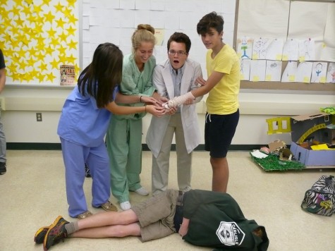 11th grade student's pose in Ms. Clayville's 7th period English class