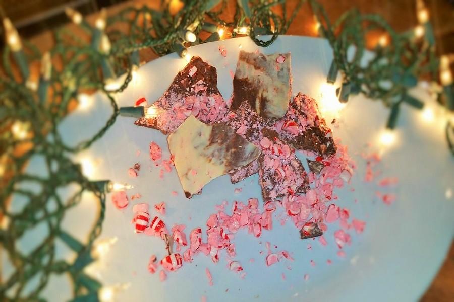 This Peppermint Bark brings a chocolatey texture to crushed peppermint to give a different taste.