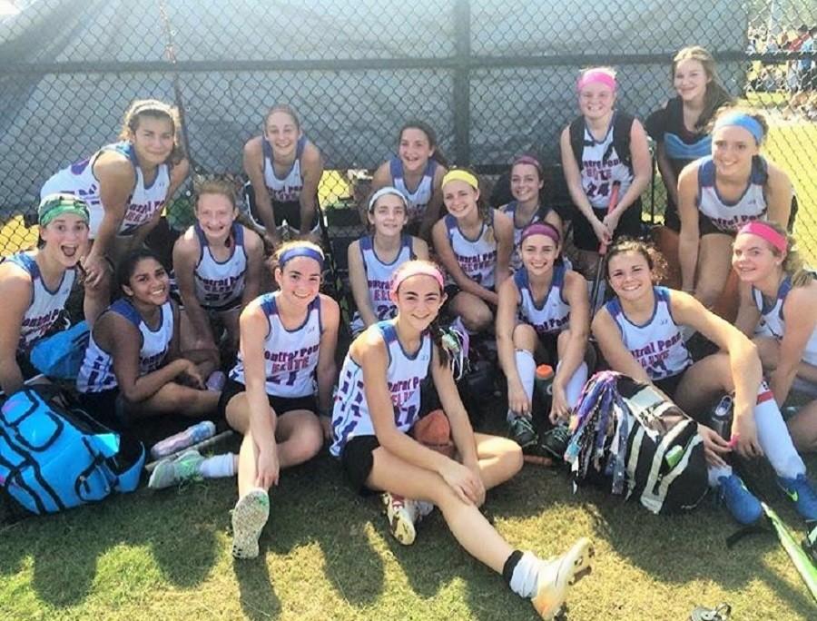 CHS+Field+Hockey+players+Ellie+Tate%2C+Kristin+Lauritzen+and+Emilie+Zukowski+traveled+to+Napels%2C+Florida+for+NFHCA+Top+Recruit+Winter+Escape.++They+are+seen+here+pictured+with+their+club+team.