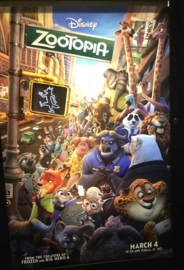 The official movie poster for Zootopia.