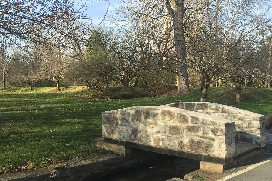 One of the few bridges that overlays the Letort Stream provides a different outlook of the gorgeous landscape.