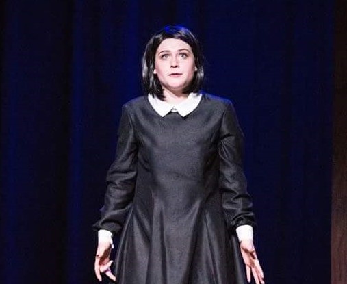 Ellen Diehl performing in the CHS musical, The Addams Family as Wednesday Addams last year. 