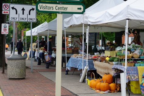 The market is ready for the fall season with the selling of pumpkins.
