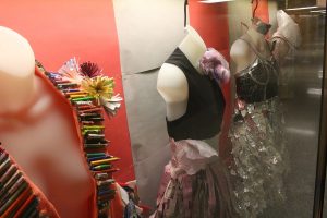 By using creativity, some CHS students were able to design dresses from used items.  Dresses like these would work well for homecoming and other school dances.
