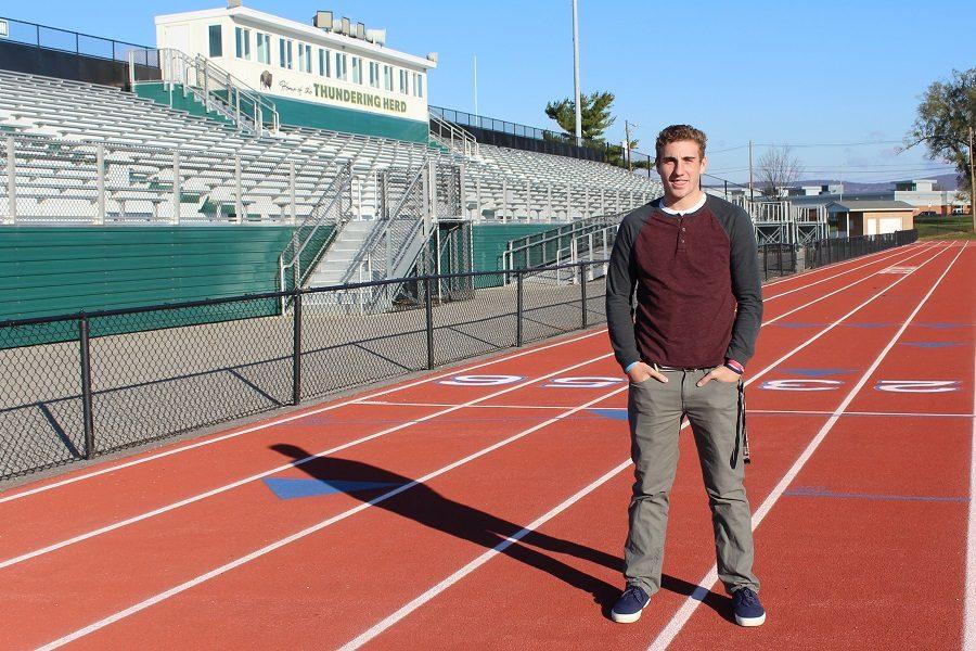 Senior Eric Harris led the Thundering Herd football season this year as the varsity quarterback.