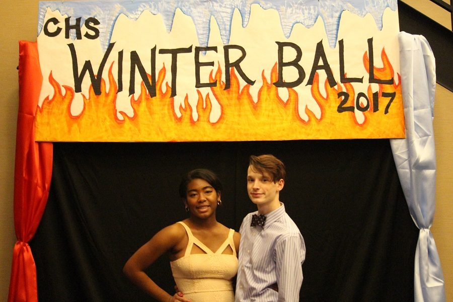 Chaela Williams and Ty Bitzer, part of the court, were ready for an eventful night.