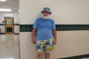 Physics teacher Robert Barrick dressed up for the theme. Many teachers enjoyed getting into the spirit.