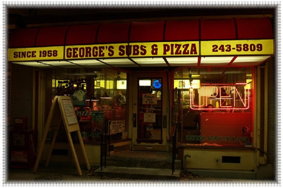 The picture is of Georges Pizza place.  Its the oldest pizza shop in Carlisle.  