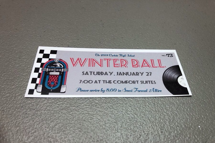 A+ticket+to+this+years+Winterball.+The+theme+of+the+dance+is+1950s+diner.