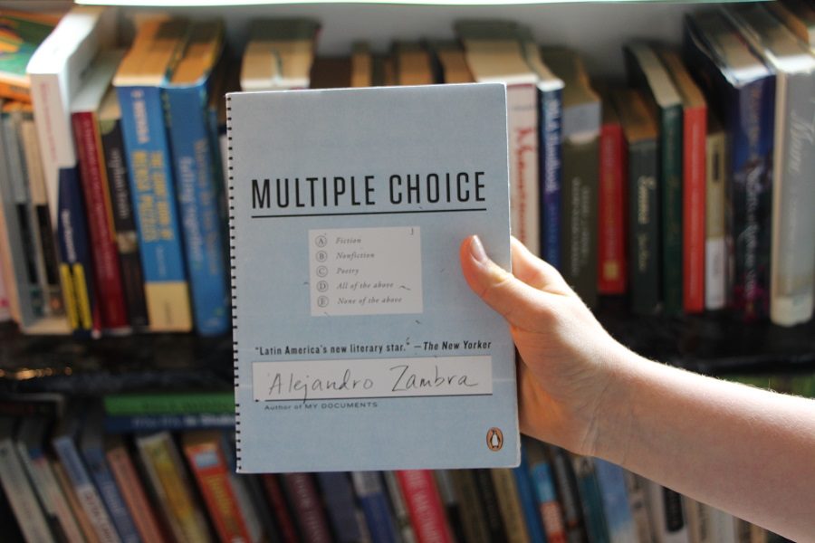 This book is written entirely in multiple-choice format. The novel offers readers a personal and engaging experience.