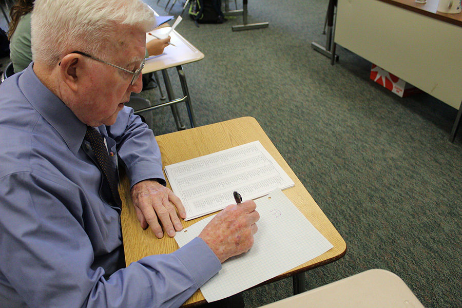 Al Speers counts the votes for the Homecoming Court nominations. Spears counted the votes during the week of September 24, and the results were announced September 28.