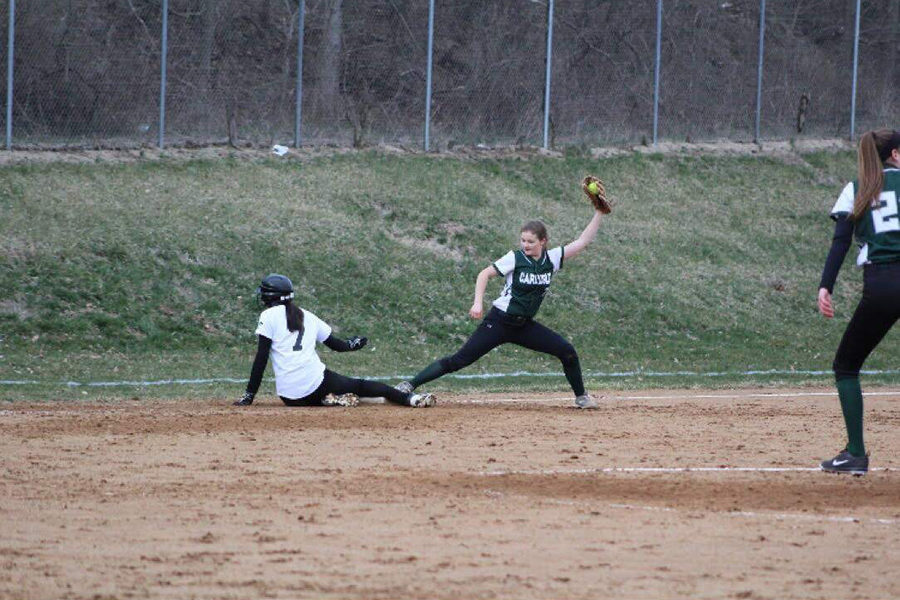 During the last inning of the game when Carlisle took the field, a pop up out was caught in left field by Ashley Glenn. After getting the one out, she tried another, resulting in a double play. Mia Howard made the catch at third, getting the third out of the inning. 