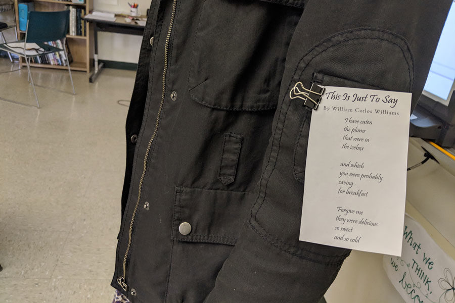 During Poetry Week, students are encouraged to wear their favorite poems on their clothing.  Wearable Poetry will be on Wednesday April 17 this year.