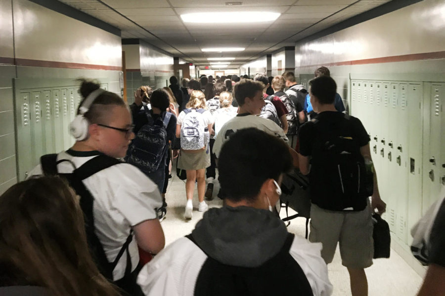 Walking from class to class through the Swartz building has been especially challenging so far this school year.  While Swartz is home to both 9th and 10th grade, this years freshmen class has been much larger than in ones years prior.  