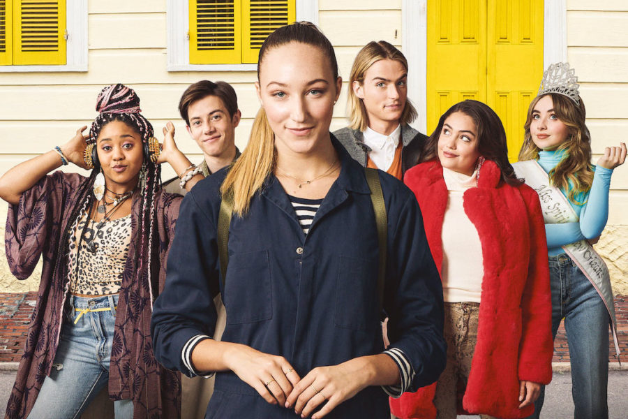 A promotional photo from the movie Tall Girl. The film, with its strong ensemble cast and positive messages of self-acceptance, is both enjoyable and touching.