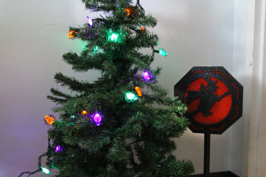 A Christmas tree and Halloween sign side by side due to Christmas pushing forward.
Halloween has been seen as the holiday holding Christmas back but it seems that nothing is holding it back now.   