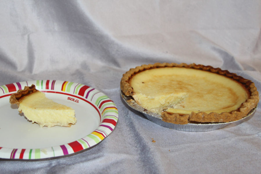 This is an egg custard pie from Giant food stores in Carlisle, PA. This pie is very light and soft. The egg mixes well with the custard. 