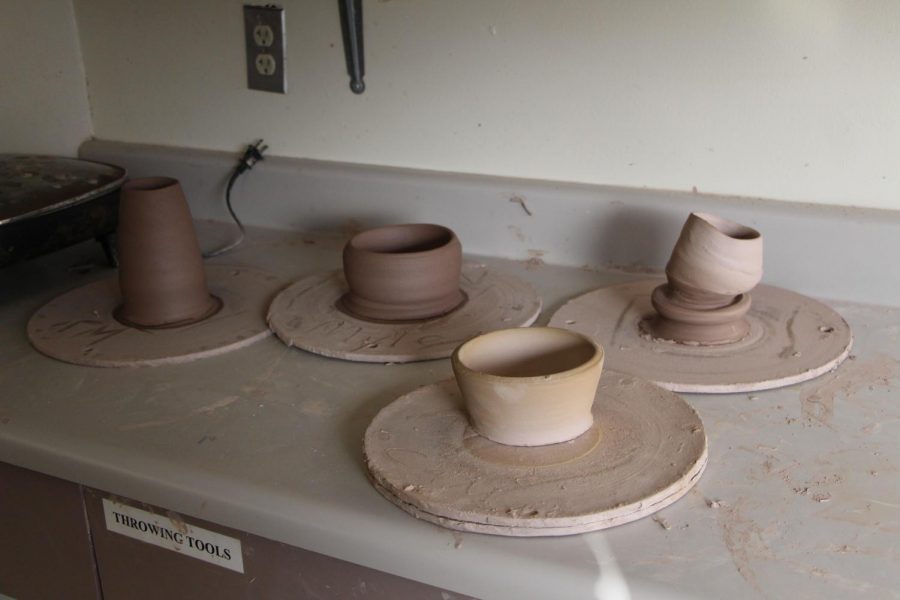 These are some pots that are ready to be fired. Next will be to glaze.