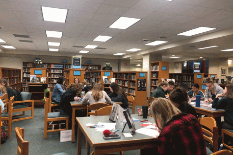 NEHS students make Valentines at their February meeting. These Valentines were then distributed to students at Crestview, Moreland, Hamilton, and Mt. Holly elementary schools.