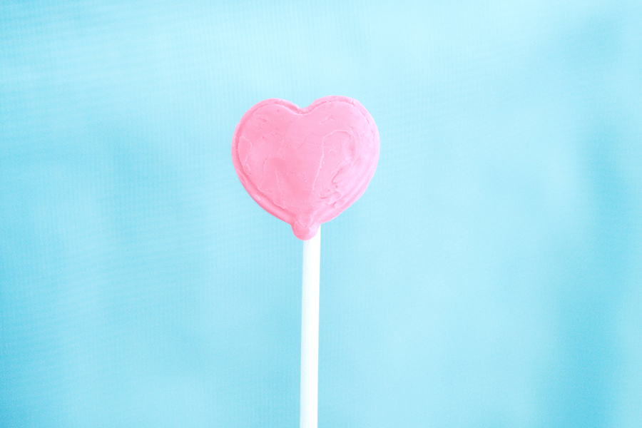 Sweet treats like this heart-shaped lollipop are easy ways to show you care.  The Sophomore Class Council sold Candy Grams before Valentines Day to raise funds for future activities.