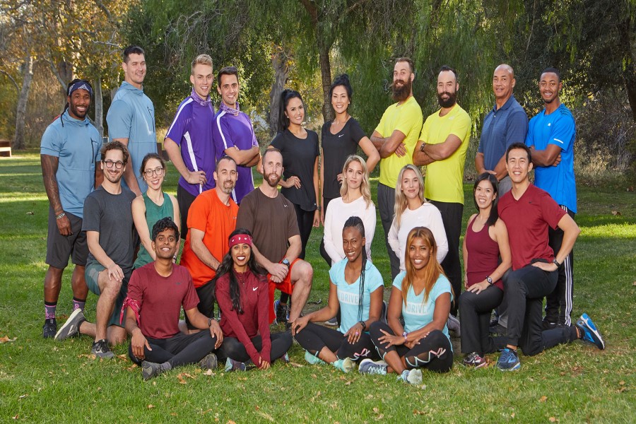 READY TO RACE: This season of The Amazing Race includes teams of Olympic gold medalists, pro-volleyball players, former NFL stars, and more! The race began with 11 strong teams and has been narrowed down to the top three. 

Bottom Row: left/right: Brother and sister Eswar and Aparna, Olympic athletes Kellie and LaVonne Middle Row: Left/right: dating couple Leo and Alana, best friends Cody and Nathan, sisters Kaylynn and Haley, Married couple Hung and Chee Top Row: left/right: Former NFL stars DeAngelo and Gary, dating couple Will and James, sisters Michelle and Victoria, Brothers  Maddison and Riley, father and son Jerry and Frank 

 