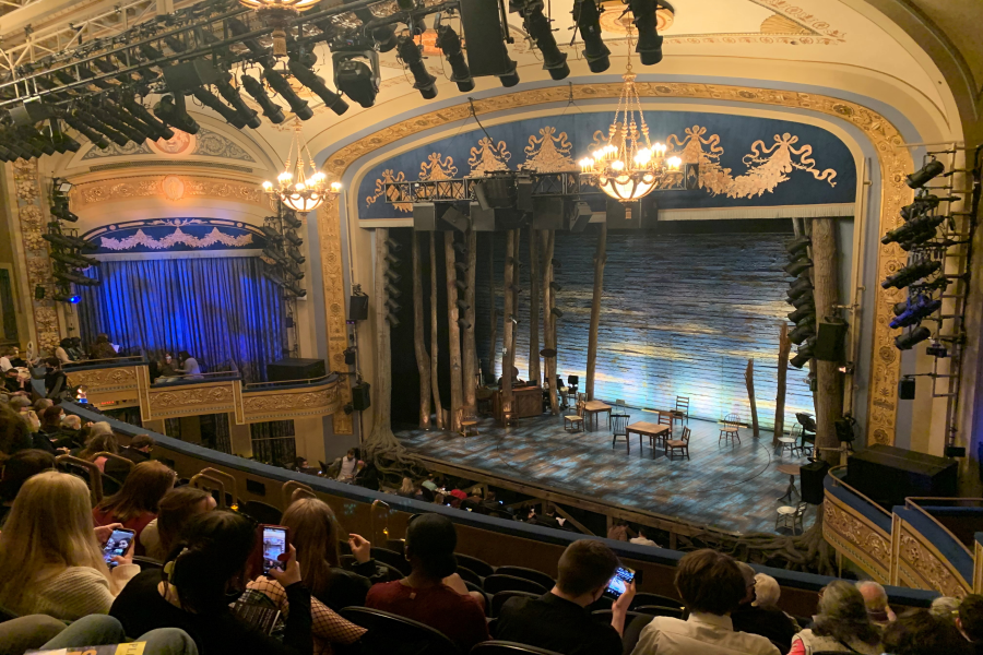 CURTAINS UP: Theatre fans sit in anticipation as they wait for the Broadway show Come From Away to begin. This is just one of the popular shows that has come back since the reopening. 