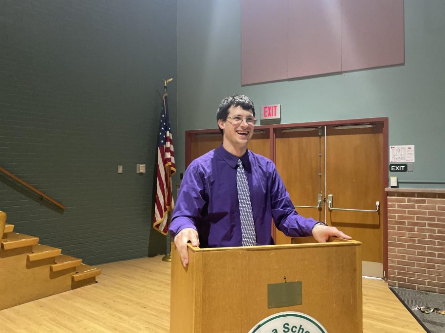 MOST LIKELY TO WIN JEOPARDY: Mr. Parker

Mr. Parker was always trying to flex his knowledge in class and was involved in so many different activities that he knew so much about - Senior Jarrett Wilson