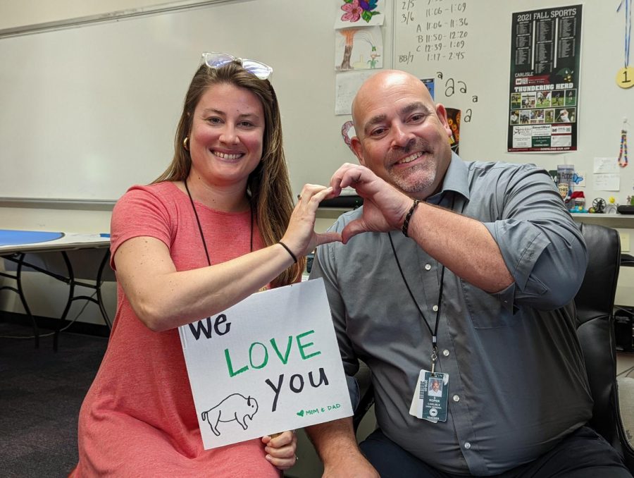 MOST LIKE MOM & DAD: Mrs. and Mr. Roper

I voted for them because they demonstrate a healthy relationship between themselves and their students. I always hear them talking about plans with their own kids and seeing them eat lunch together. Mr. and Mrs. Roper are always so easy to talk to because theyre both so welcoming. They have good classroom environments and its so clear about how much they genuinely care about their students - Senior Olivia Masgalas