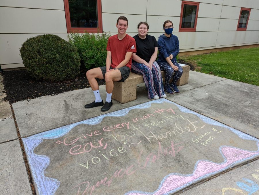 Camera Bailey, Dominic Gearhart, and Gianna Peters looked to Shakespeare for their quote, a famous speech in Hamlet of a father giving advice to his son. 