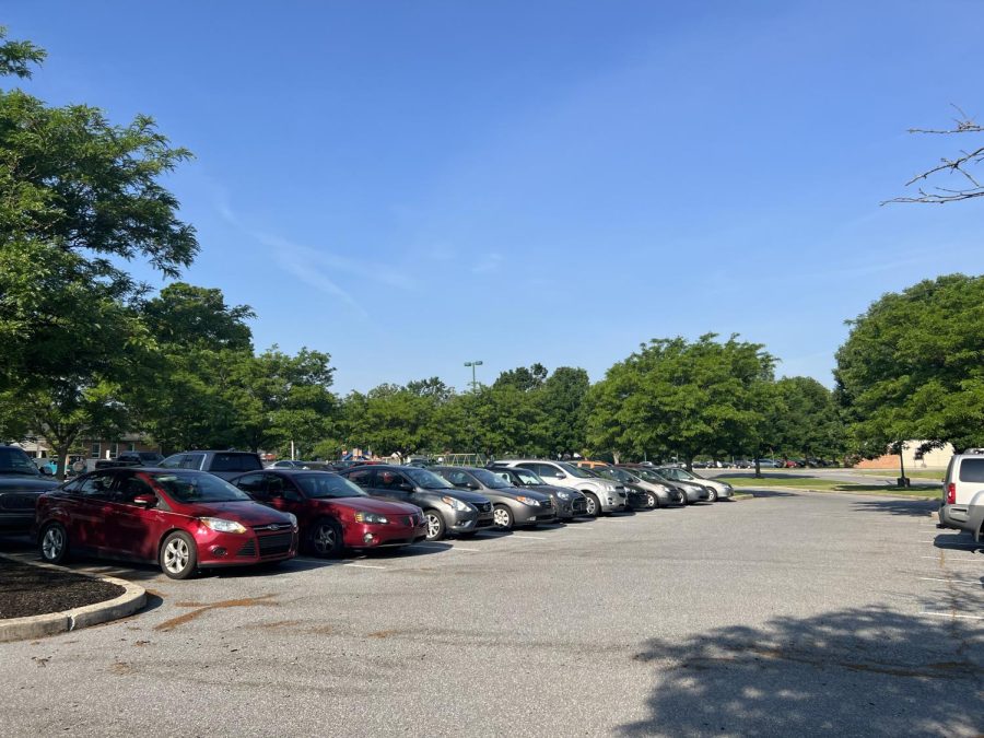 The parking lot after and before school. This is optimal socializing time. -Olivia Grippin