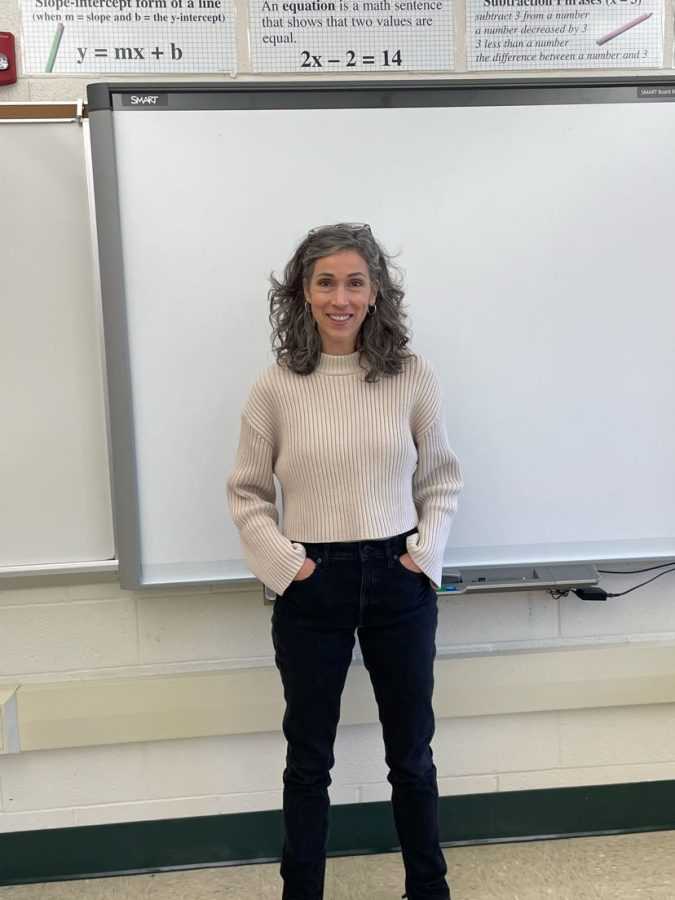 Mrs. Jackson, a 9th and 10th grade math teacher,  in her classroom at CHS. 