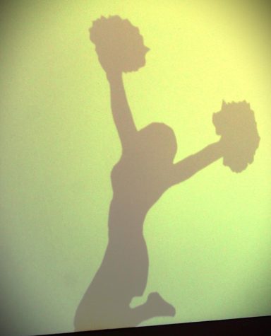 Care-free cheerleader shadow.